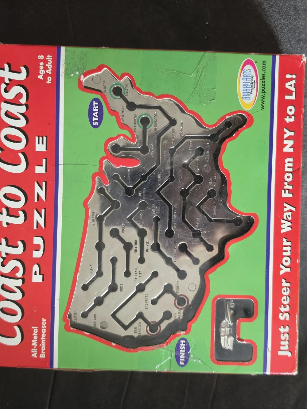 Brainteaser Coast To Coast Metal Puzzle From Binary Arts